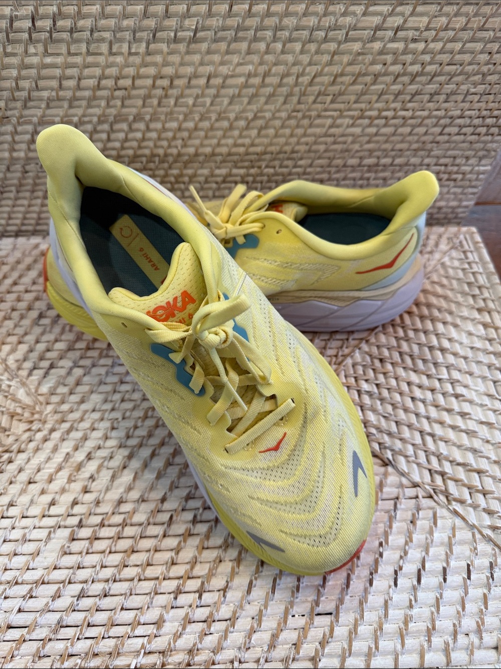Hoka Women’s Arahi 6 Yellow Athletic shoes